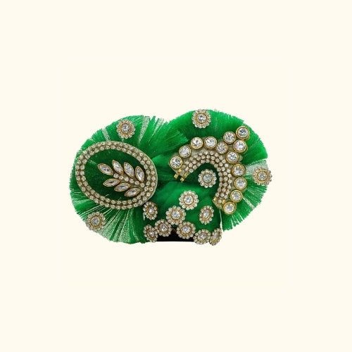 Emerald Green Luxury Diamond Mukut
