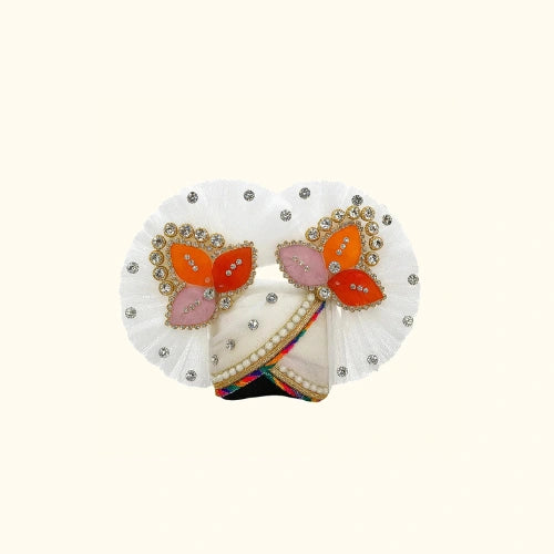 White Butterfly Design Mukut