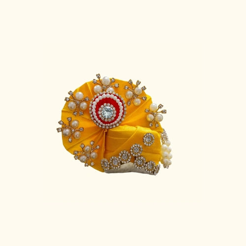 Golden Yellow Pearl Mukut