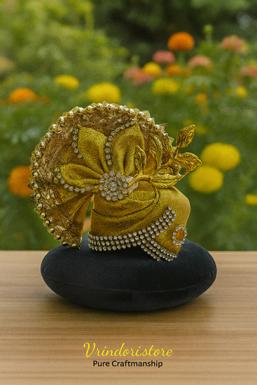 Golden Royal Mukut – Premium Deity Crown